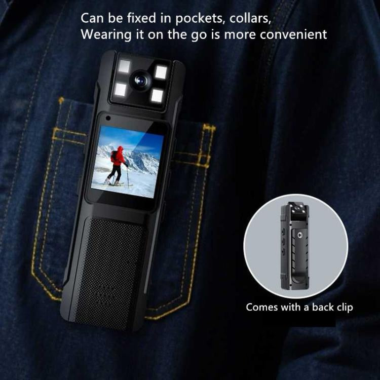 4K Portable Clip-on 180 Degree Rotating Lens Video Recorder Body Camera