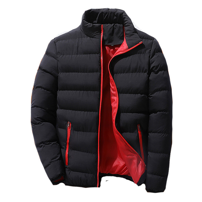 Winter Thickening Exercise Cotton-Padded Coat Men's Stand Collar Cardigan Outdoor Cotton-Padded Jacket
Casual Jacket Warm Men