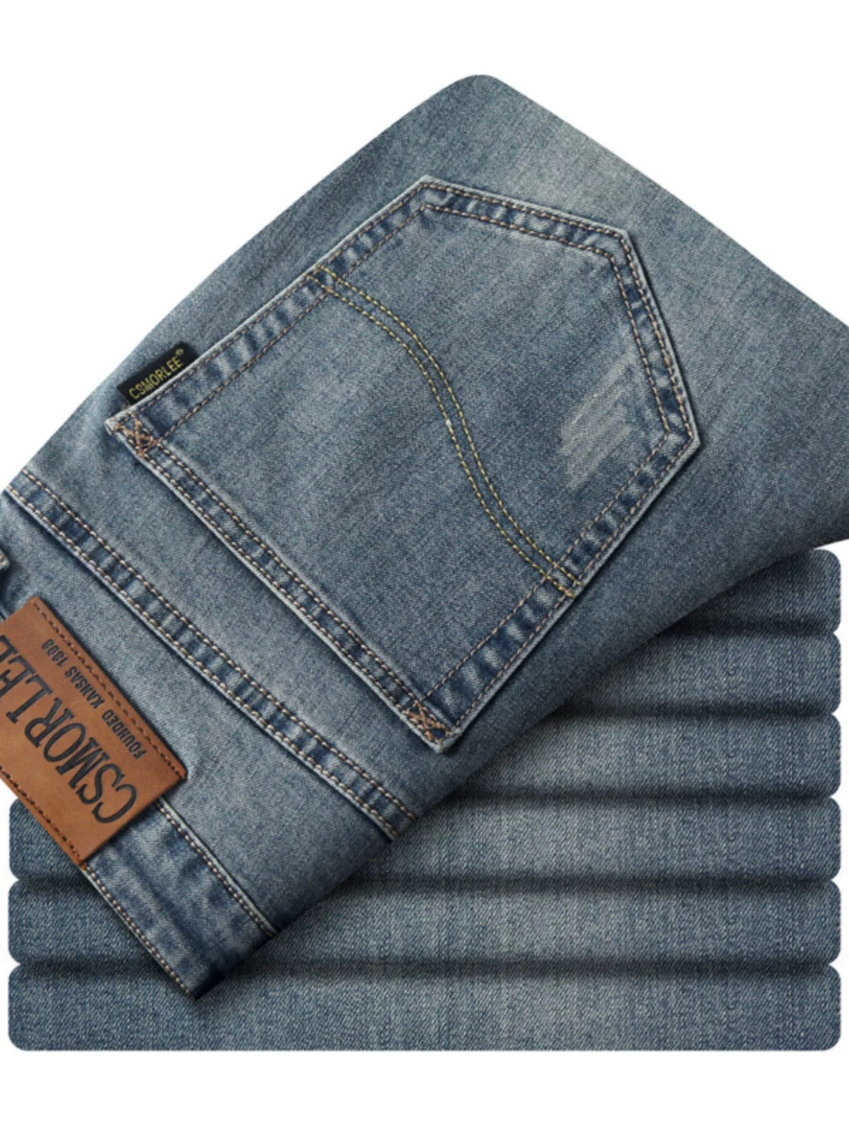 Big-name export foreign trade cut label men's clothing authentic clearance light luxury cow goods original tail goods jeans men's pants first-line tail order