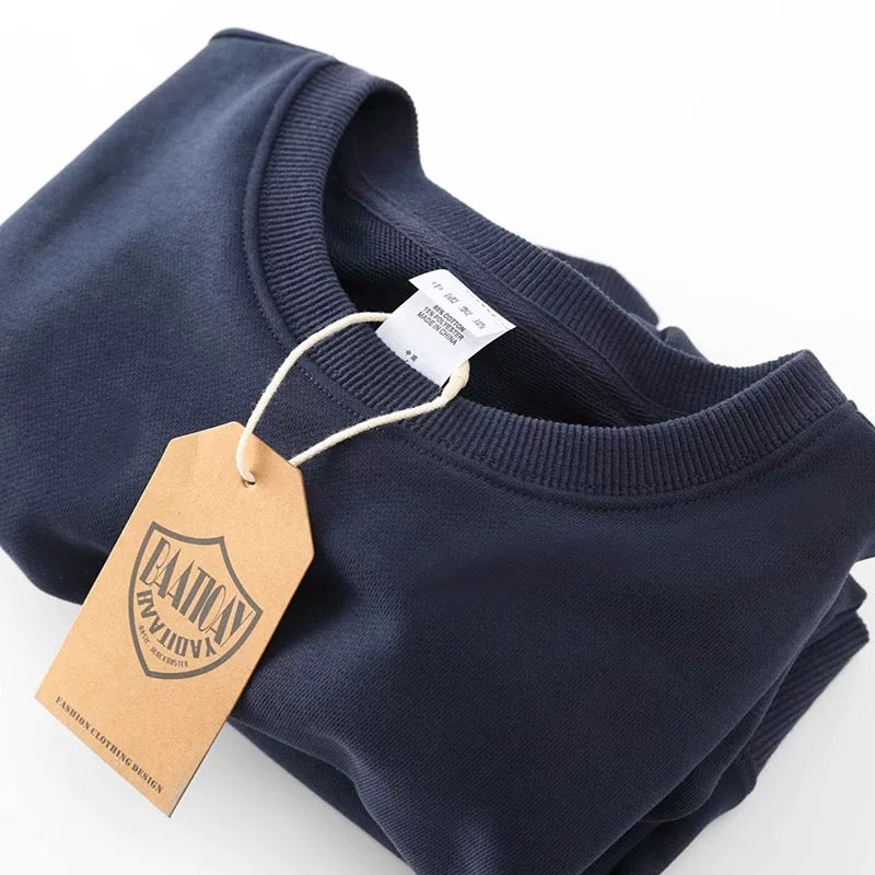 solid color sweatshirts spring and autumn men's and women's couples versatile sweater winter