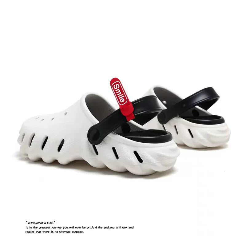 Dongdong shoes men's and women's 2023 new summer outerwear non-slip beach shoes sandals eva bag head stepping on shit slippers