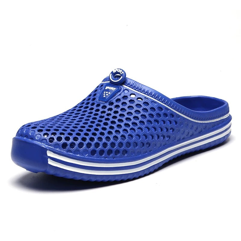 slip-on shoes for men and women, couple's style, garden shoes, holes shoes, beach shoes, breathable, casual, non-slip.