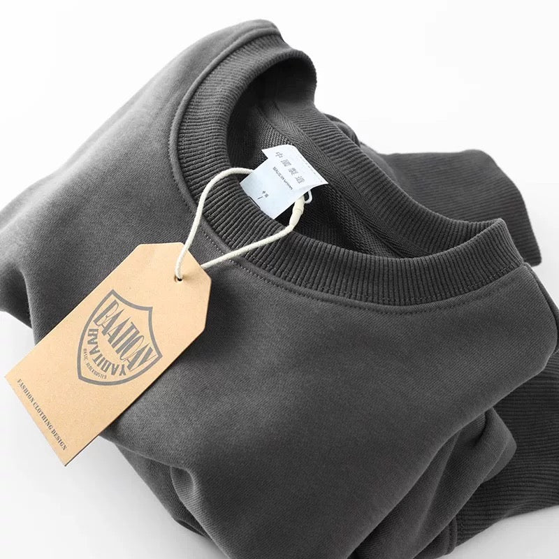 solid color sweatshirts spring and autumn men's and women's couples versatile sweater winter