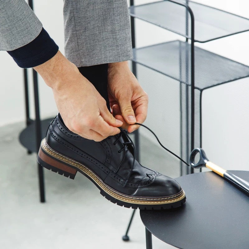 Work Shoes, Goodyear handmade leather shoes for men, engraved, suitable for summer, breathable, vintage business casual leather shoes