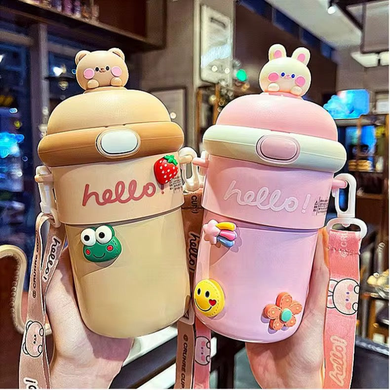 Customization: Logo/graphic design, Packaging, Sur...
Factory Wholesale 500ML Cute Glass Water Bottle for Kids with Belt and Cartoon Not Easy Broken Easy Carryv