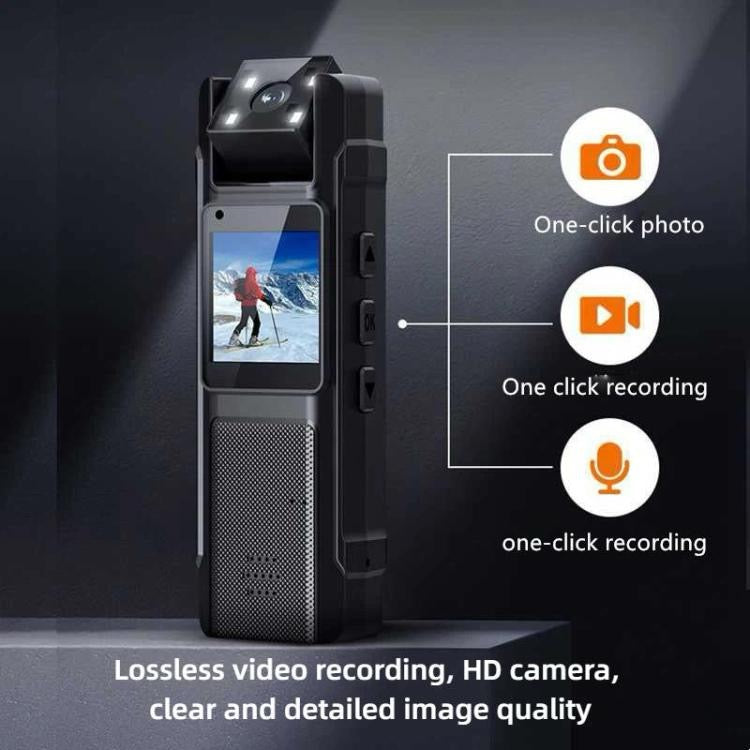 4K Portable Clip-on 180 Degree Rotating Lens Video Recorder Body Camera