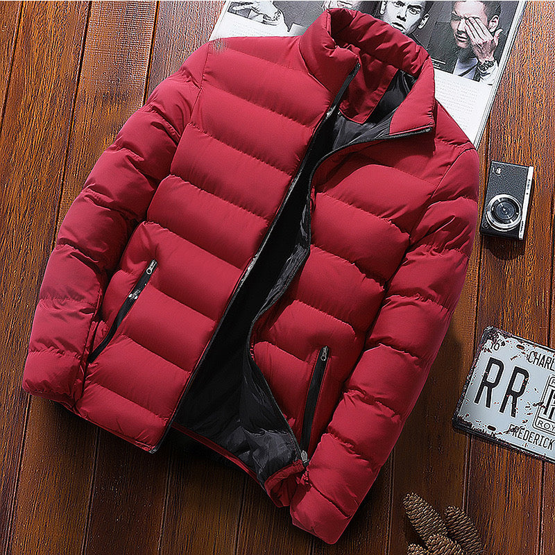 Winter Thickening Exercise Cotton-Padded Coat Men's Stand Collar Cardigan Outdoor Cotton-Padded Jacket
Casual Jacket Warm Men
