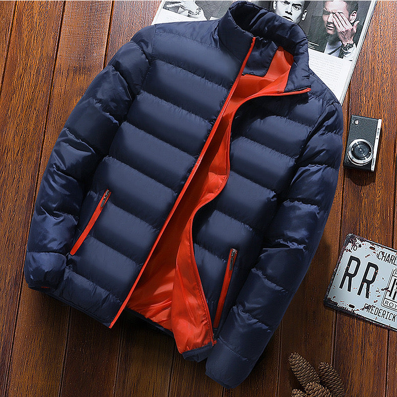 Winter Thickening Exercise Cotton-Padded Coat Men's Stand Collar Cardigan Outdoor Cotton-Padded Jacket
Casual Jacket Warm Men