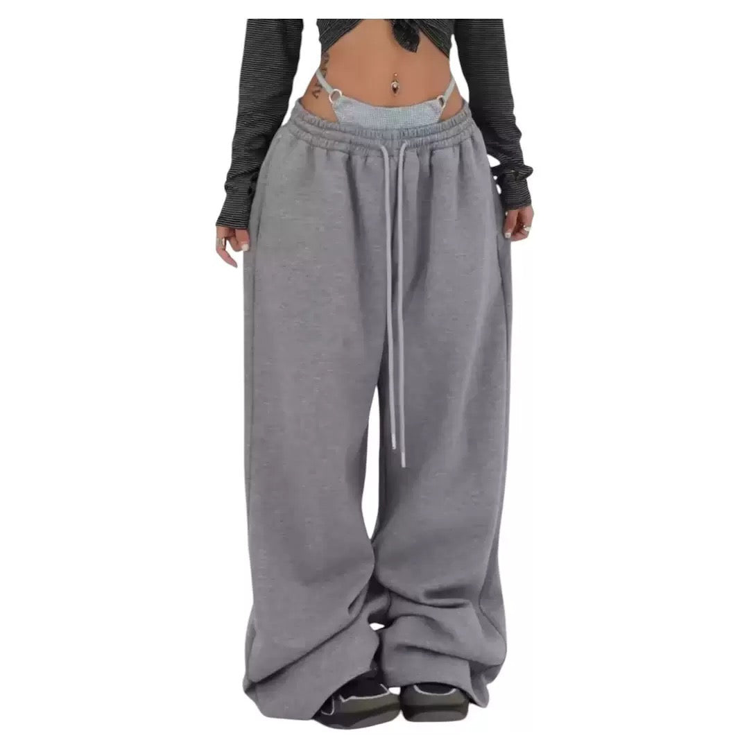 American Street Dance Pants Women's 2025 Spring and Autumn New Loose Straight All-match Casual Wide-leg Long Pants Ins Trendy