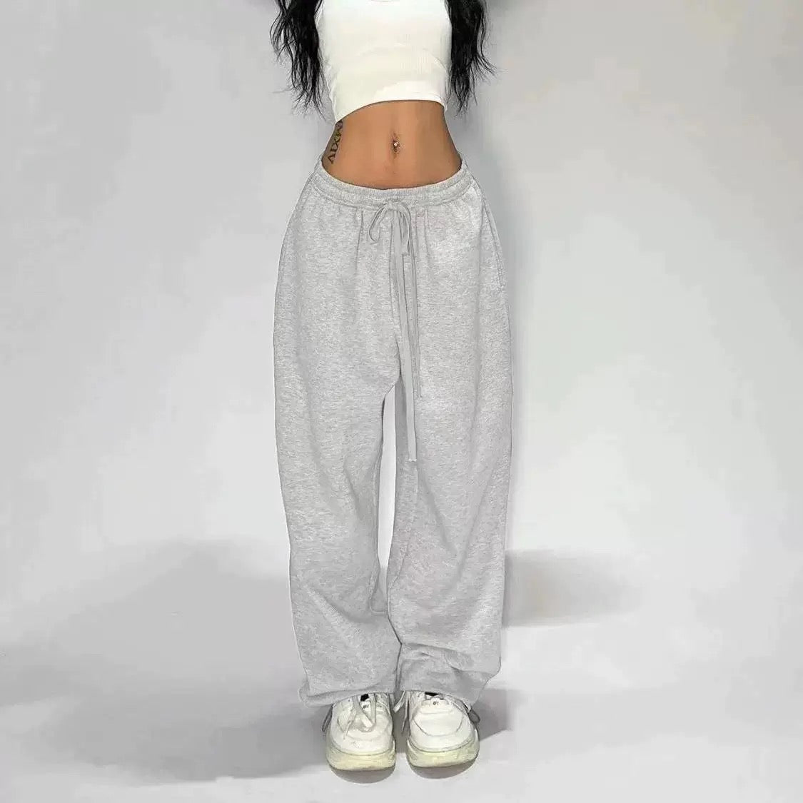 American Street Dance Pants Women's 2025 Spring and Autumn New Loose Straight All-match Casual Wide-leg Long Pants Ins Trendy