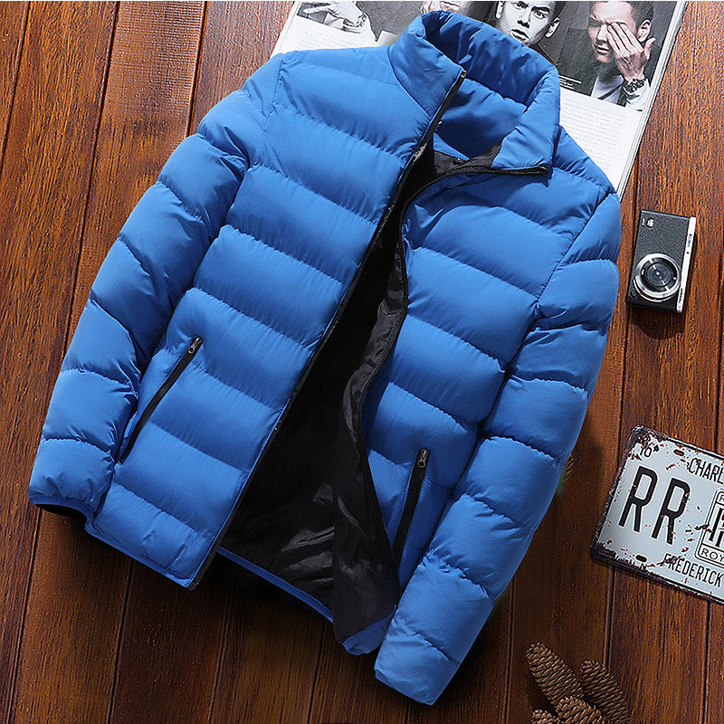 Winter Thickening Exercise Cotton-Padded Coat Men's Stand Collar Cardigan Outdoor Cotton-Padded Jacket
Casual Jacket Warm Men