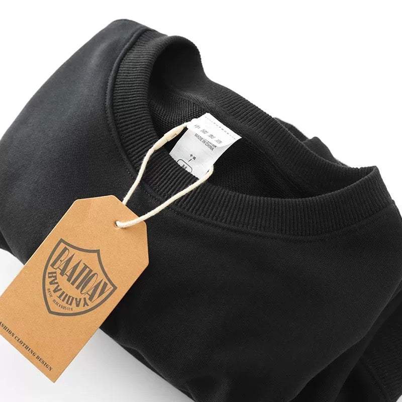 solid color sweatshirts spring and autumn men's and women's couples versatile sweater winter