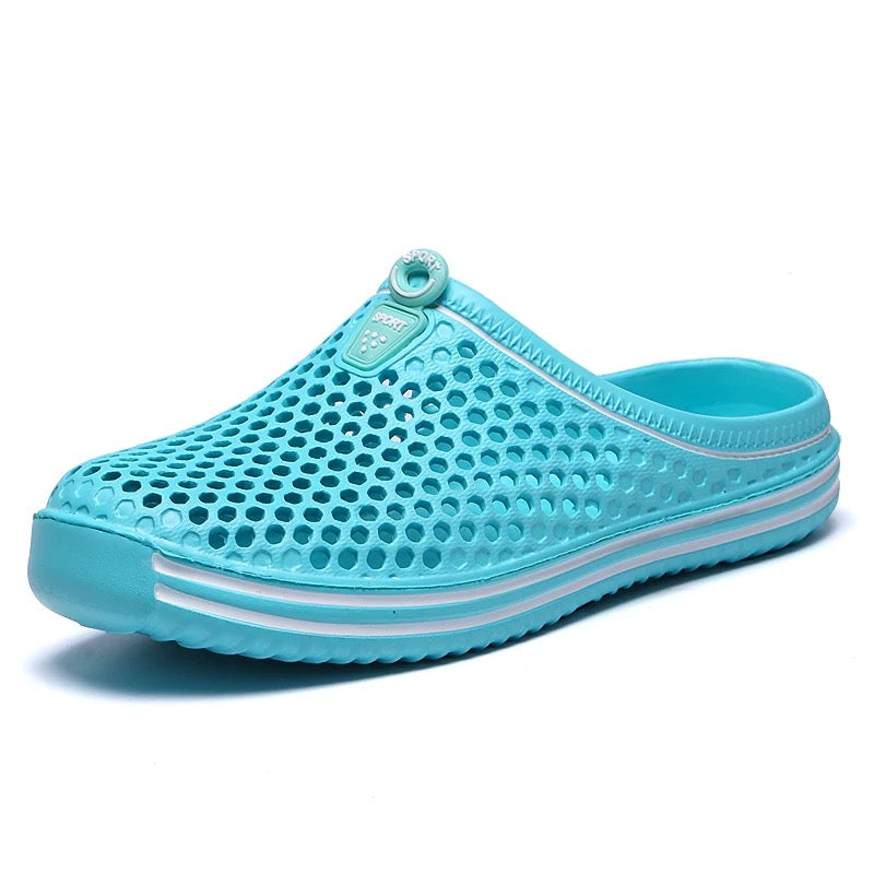 slip-on shoes for men and women, couple's style, garden shoes, holes shoes, beach shoes, breathable, casual, non-slip.