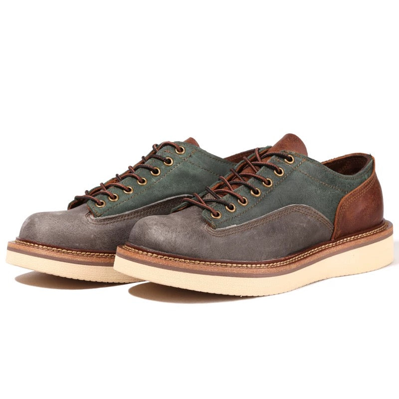 work shoes, vintage distressed look, large head, summer British versatile Martin leather shoes for men, casual.