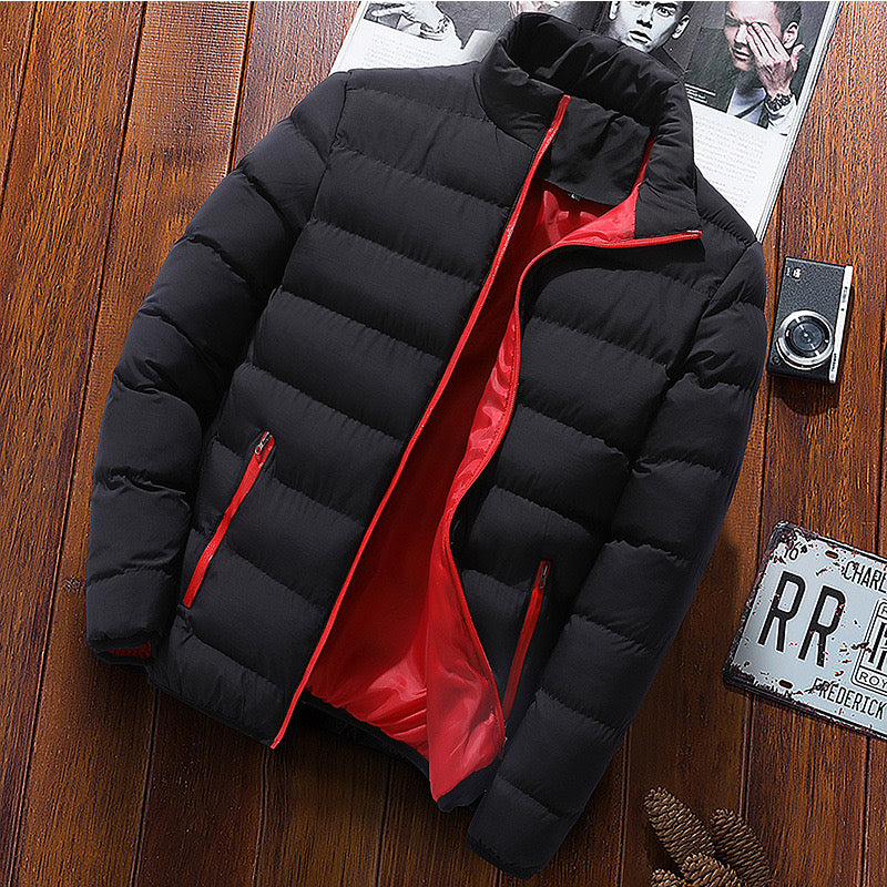 Winter Thickening Exercise Cotton-Padded Coat Men's Stand Collar Cardigan Outdoor Cotton-Padded Jacket
Casual Jacket Warm Men