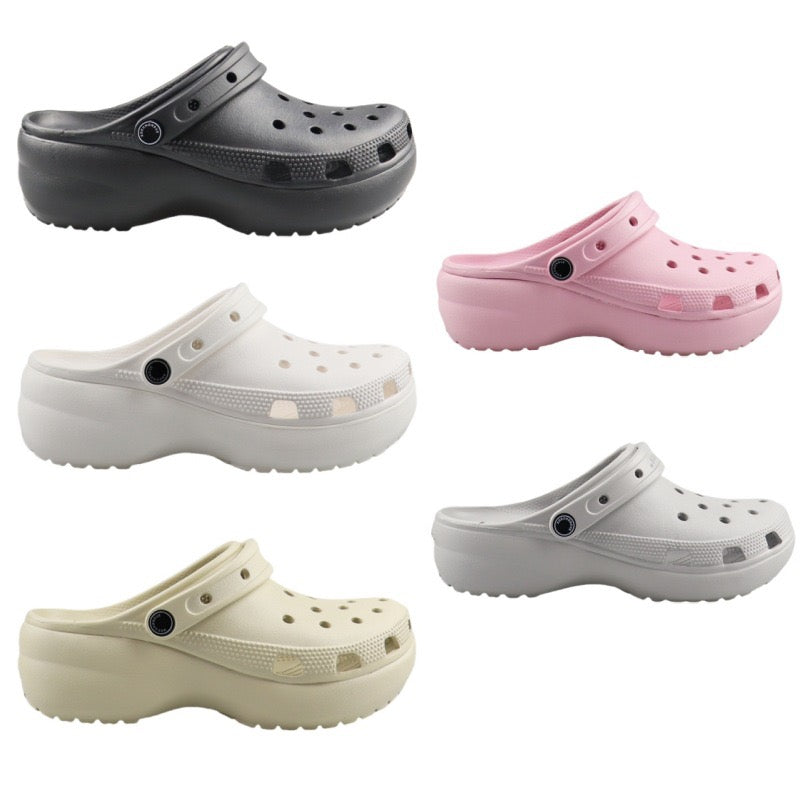 Hole Shoes Women's Shoes Clouds Summer Baotou Sandals and Slippers Non-slip Breathable Thick Sole Increased Outdoor Sandals Beach Shoes