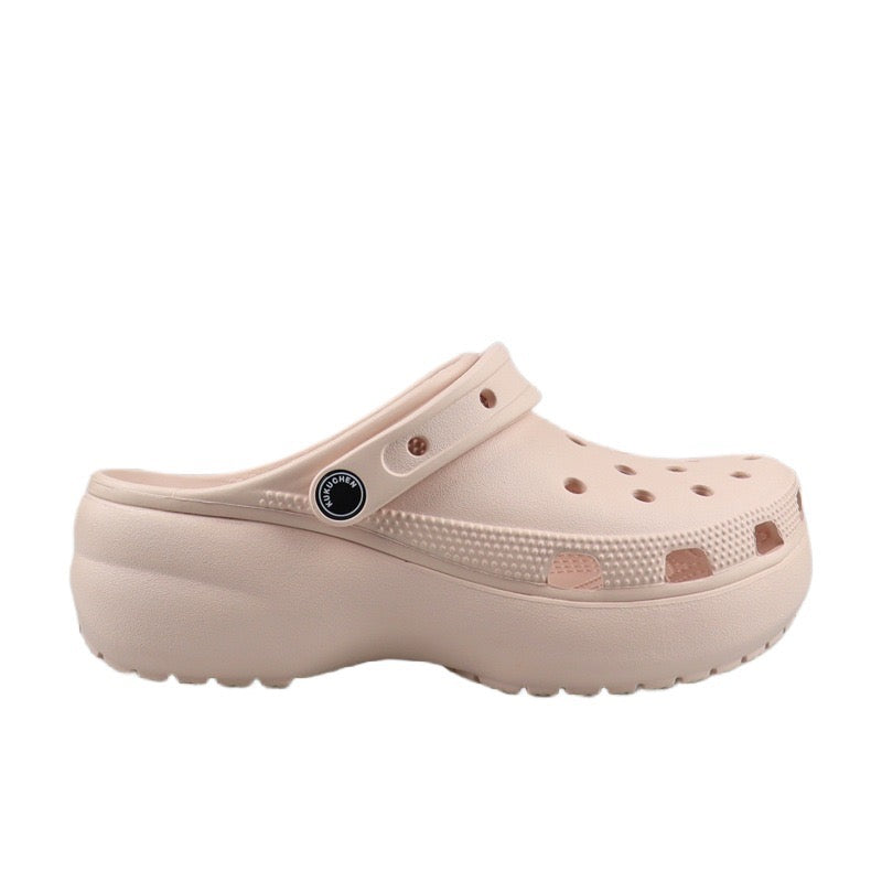 Hole Shoes Women's Shoes Clouds Summer Baotou Sandals and Slippers Non-slip Breathable Thick Sole Increased Outdoor Sandals Beach Shoes