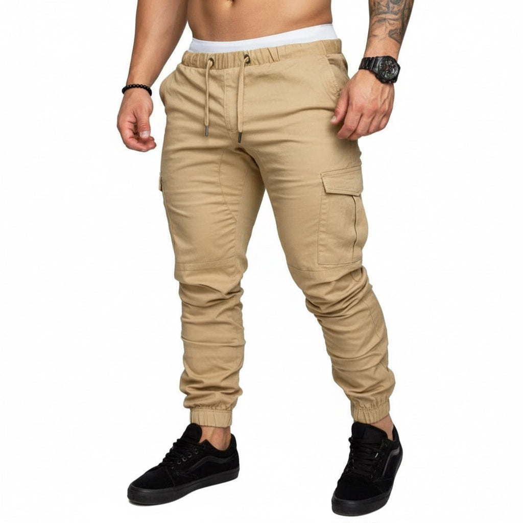 Men's trousers wholesale men's casual overalls loose toe solid color American trousers