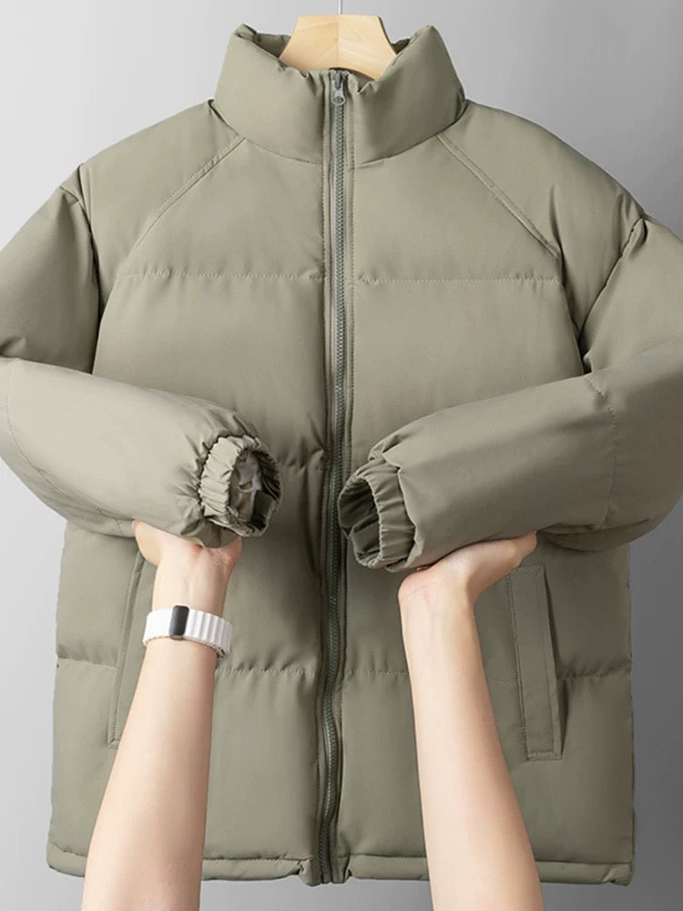 Heavy loose leisure and leisure - sized 2024 new cotton clothing thickens and comfortable cold cotton