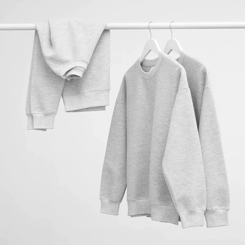 pure cotton round neck loose casual sweatshirt ins men's and women's same style