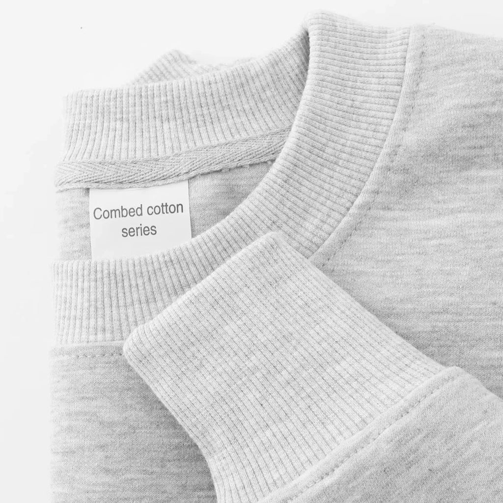 pure cotton round neck loose casual sweatshirt ins men's and women's same style