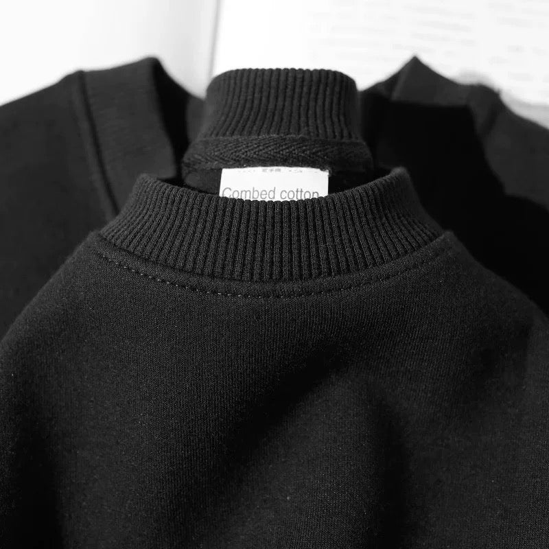 pure cotton round neck loose casual sweatshirt ins men's and women's same style