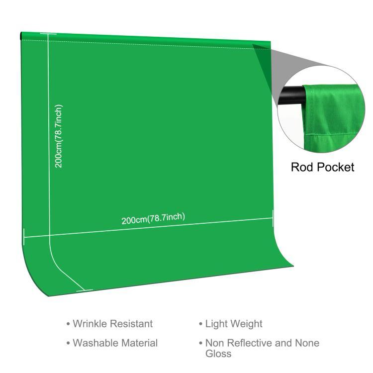PULUZ 2.9x2m Photo Studio Background Support Stand Backdrop Crossbar Bracket Kit with Red / Blue / Green Polyester Backdrops