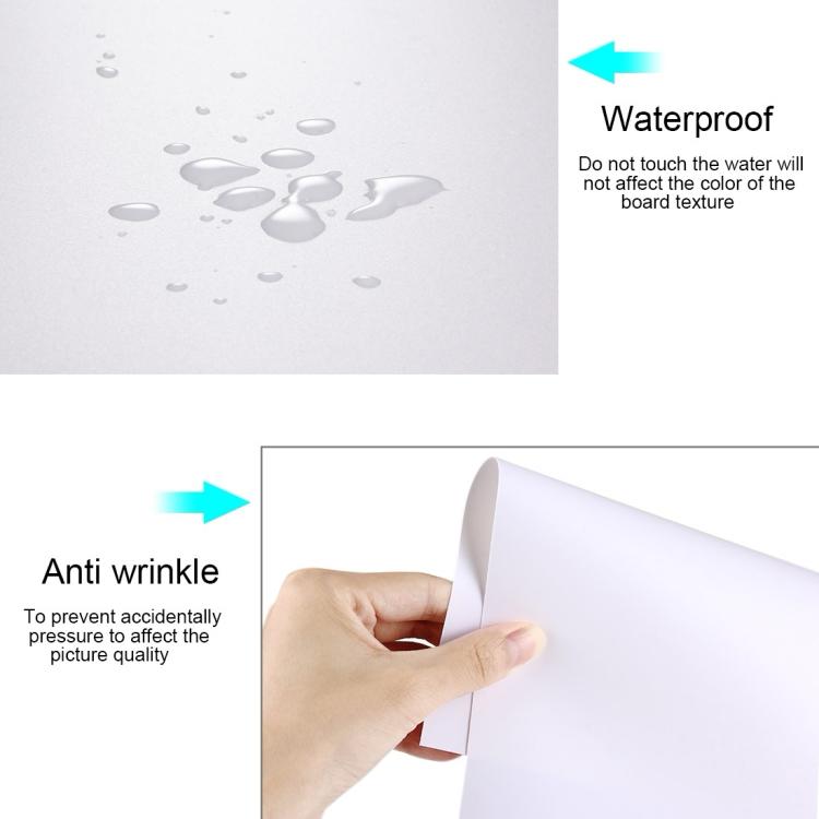 PULUZ Photography Background PVC Paper Kits for Studio Tent Box, Size: 121cm x 58cm(White)
