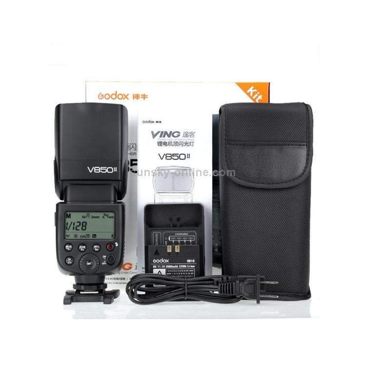 Godox V850II 2.4GHz Wireless 1/8000s HSS Flash Speedlite for Canon / Nikon DSLR Cameras(Black)