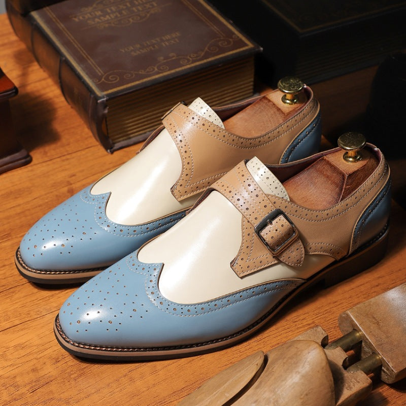 Men's Business Formal Casual Leather Shoes Brogue Carving