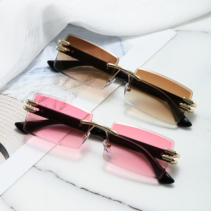Gradient Gradientless Frame Womens High-End Sunglasses