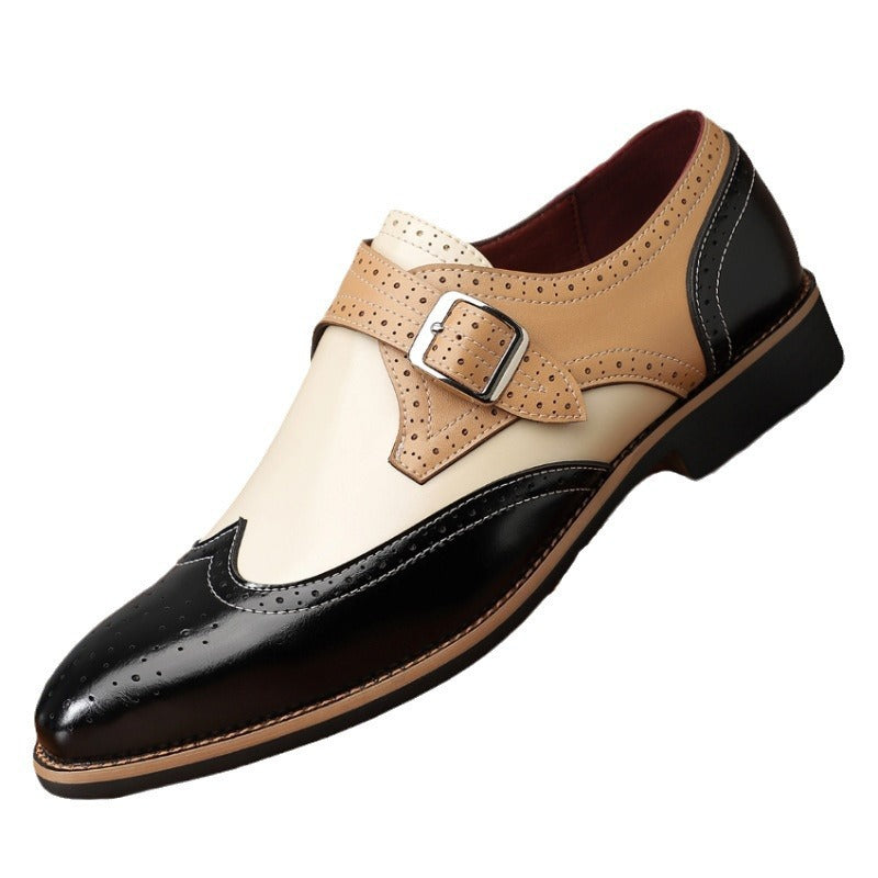 Men's Business Formal Casual Leather Shoes Brogue Carving